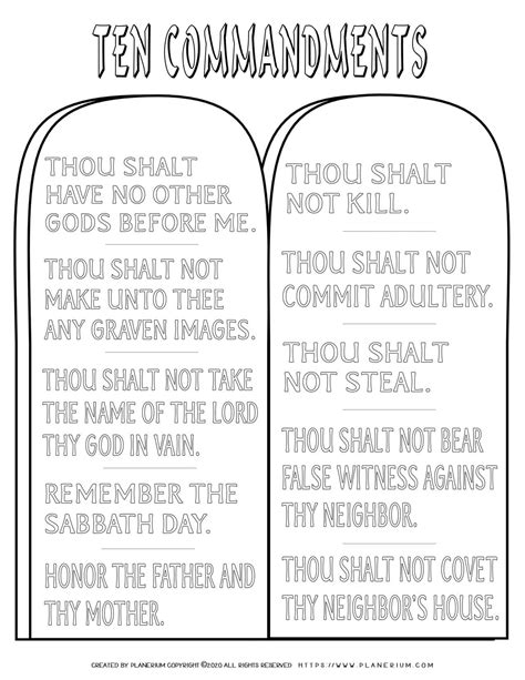 coloring pages on the ten commandments Epub