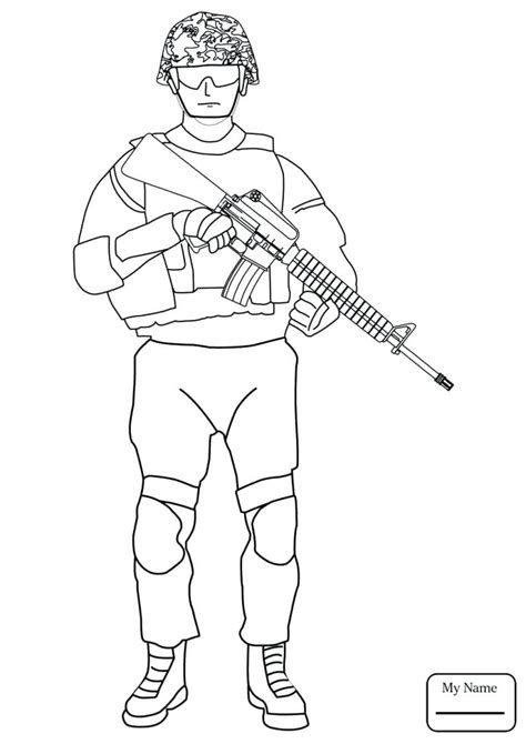 coloring pages simple easy soldier drawing