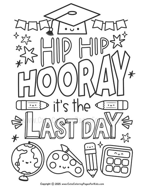 coloring sheets for last day of school Reader