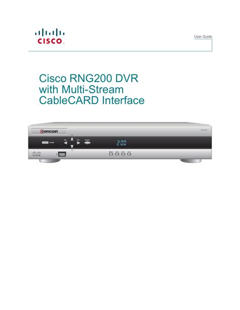 comcast cisco dvr rng200 manual Doc