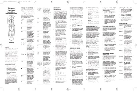 comcast user guide for remotes Doc