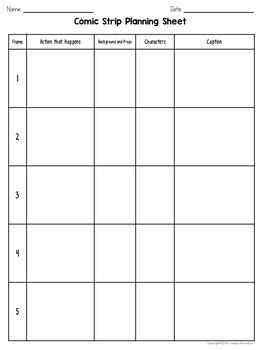comic strip planning sheet Kindle Editon
