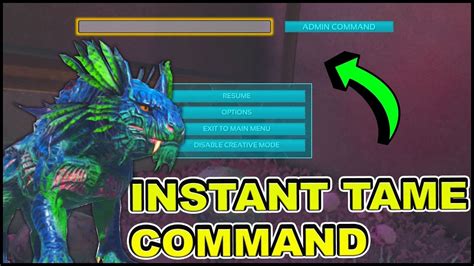 command to force tame in ark