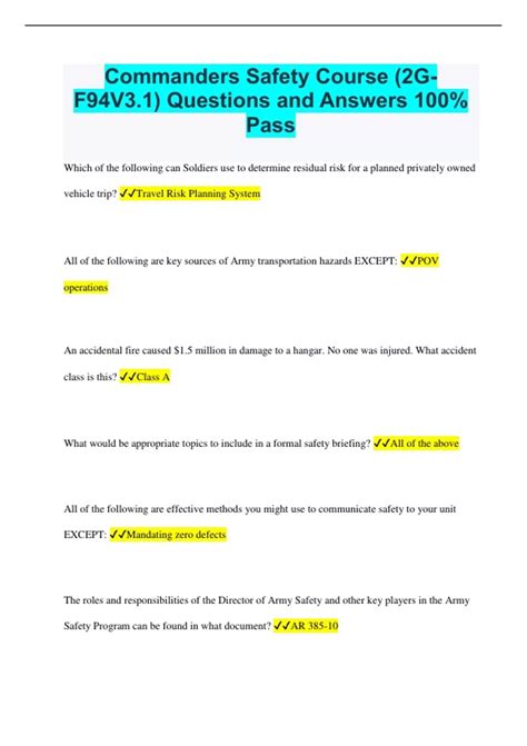 commanders safety course test answers Ebook Kindle Editon