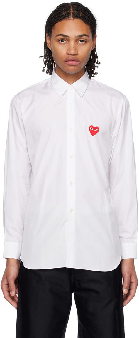 comme des garcons shirt white