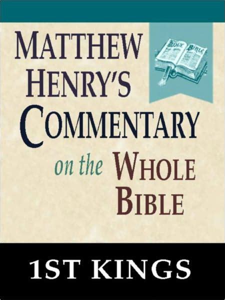 commentaries kings matthew henry ebook PDF