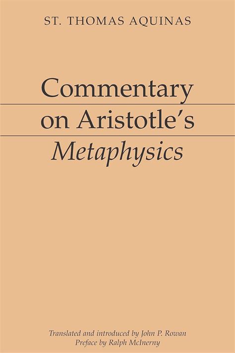 commentary on aristotles metaphysics aristotelian commentary series Epub