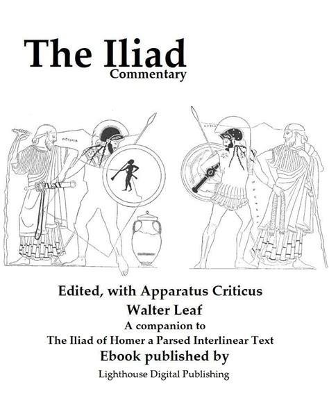commentary to the iliad edited with apparatus criticus prolegomena notes and appendices PDF
