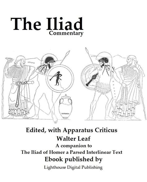 commentary to the iliad edited with apparatus criticus prolegomena notes and appendices PDF