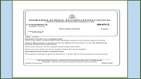commerce 2005 paper 2 zimsec Epub