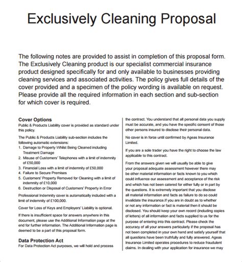 commercial cleaning proposal sample Reader