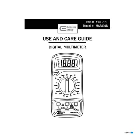 commercial electric mas830b user guide Epub