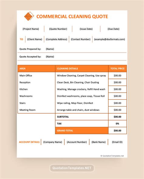commercial floor cleaning quote template Reader