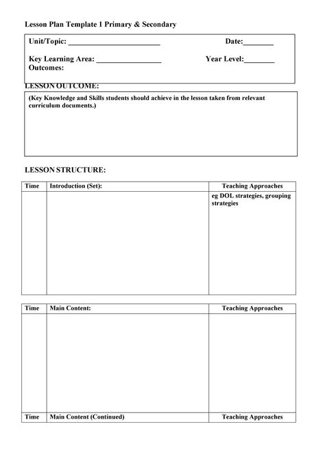 common core blank lesson plan templet Kindle Editon