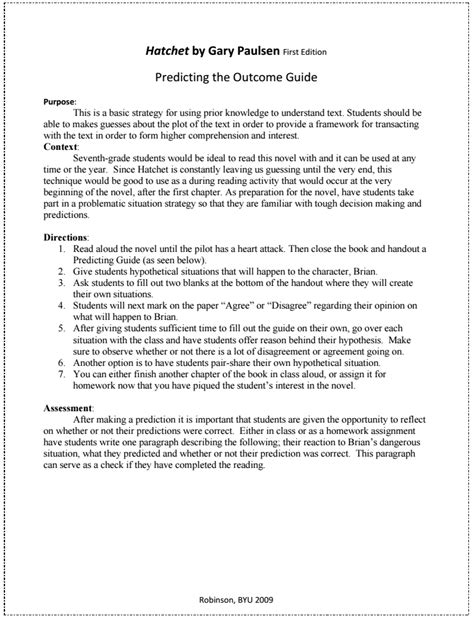 common core lesson plans for hatchet Kindle Editon