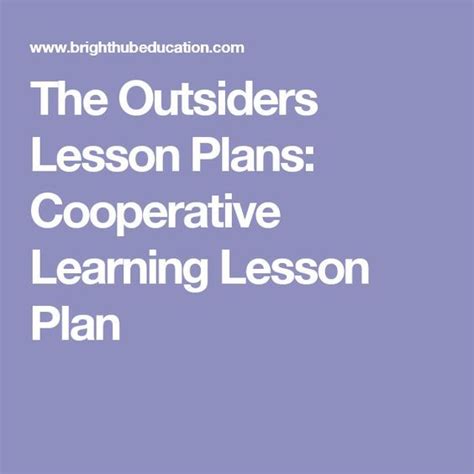 common core the outsiders lesson plans Epub