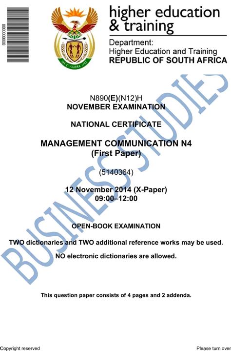 communication n4 exam papers Epub