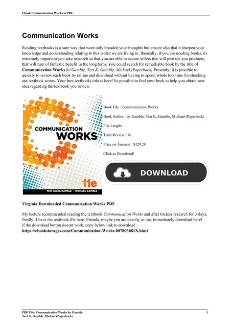 communication works 11th edition pdf Epub