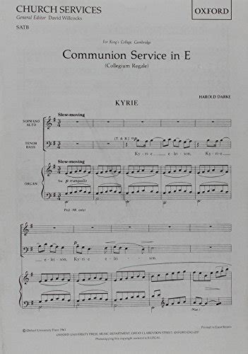 communion service in a minor vocal score Epub