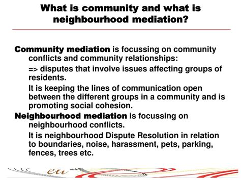 community and neighbourhood mediation community and neighbourhood mediation Doc