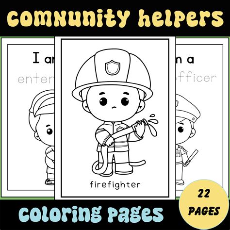 community helpers coloring pages Kindle Editon