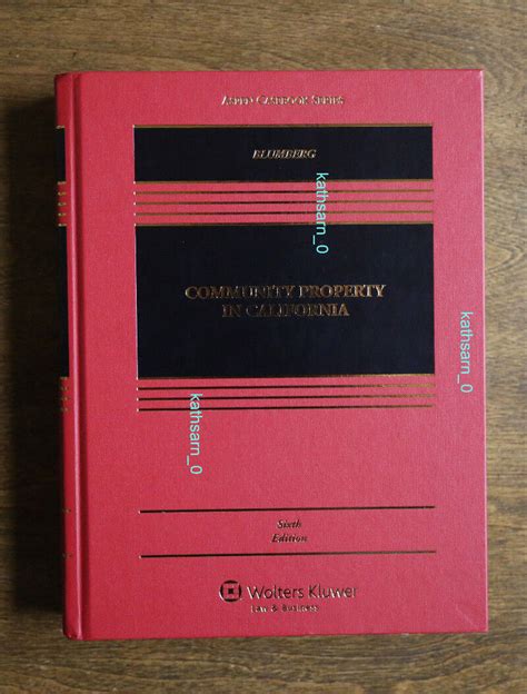 community property in california sixth edition aspen casebooks PDF