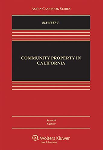 community property in california sixth edition aspen casebooks PDF