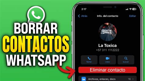 como borrar un contacto de whatsapp