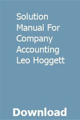 company-accounting-solutions-leo-hoggett-tutorial Ebook Doc