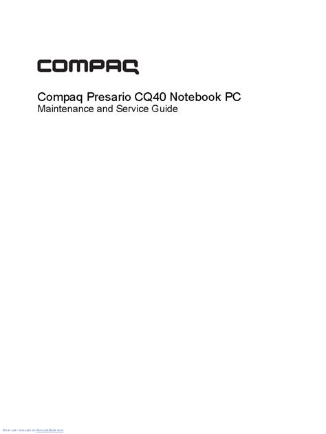 compaq presario cq40 user guide Doc