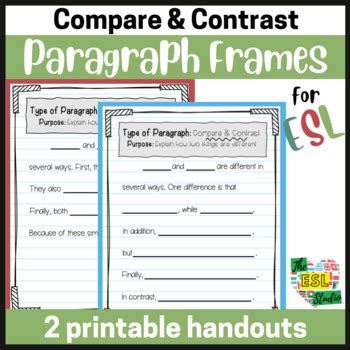 compare contrast paragraph grade 5 Kindle Editon
