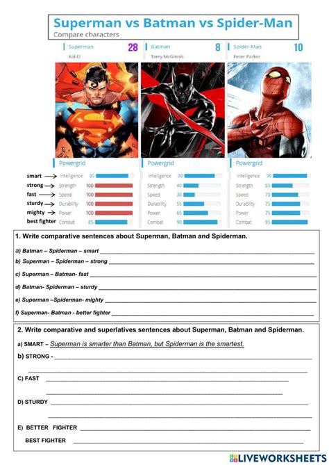 comparing 2 super heroes Epub