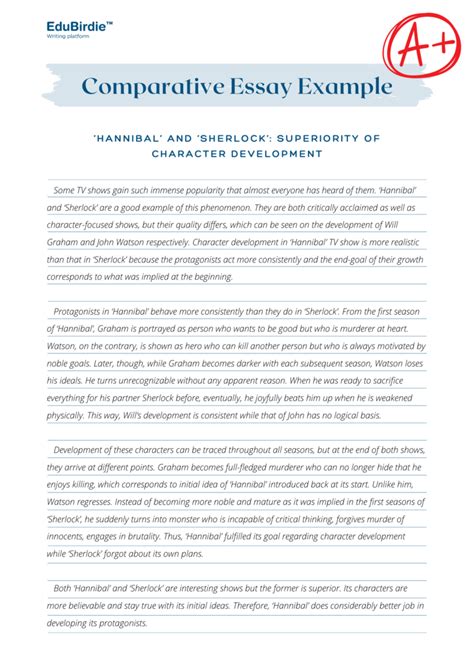 comparison essay introduction example PDF