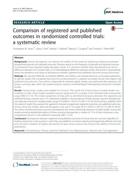 comparison registered published randomized controlled Epub