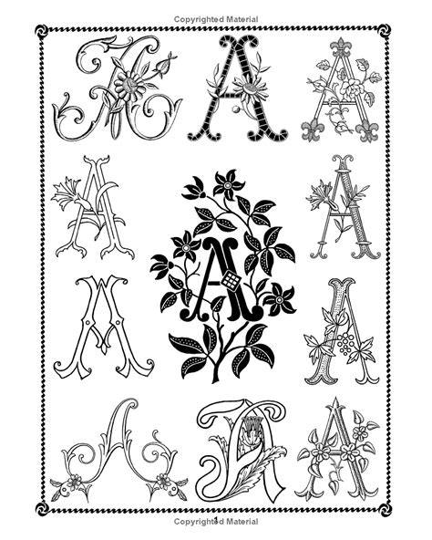 compendium of ancien artistic initials for vintage style monograms Doc