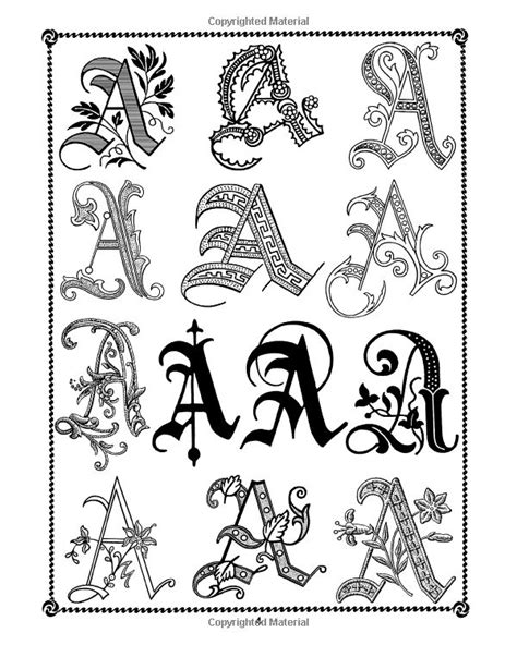 compendium of ancien artistic initials for vintage style monograms Doc