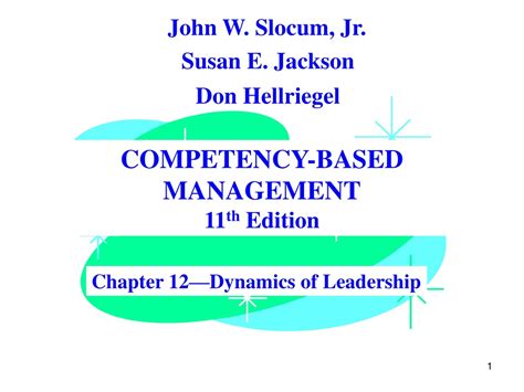 competency based management 11th edition slocum Reader