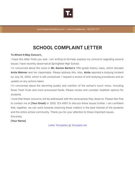complaint letter to school board sample Kindle Editon