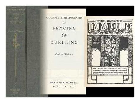 complete bibliography of fencing and duelling a PDF