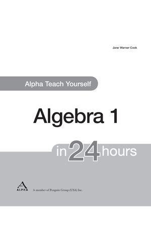 complete idiots guide to algebra Reader