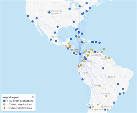 complete list of places that copa airlines flies