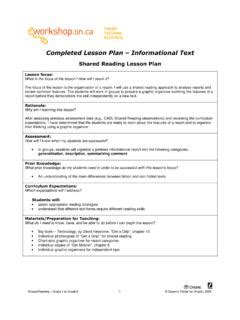 completed lesson  plan â€“ informational text Ebook Doc