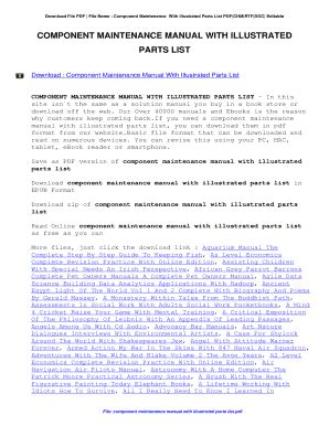 component maintenance manual definition Reader