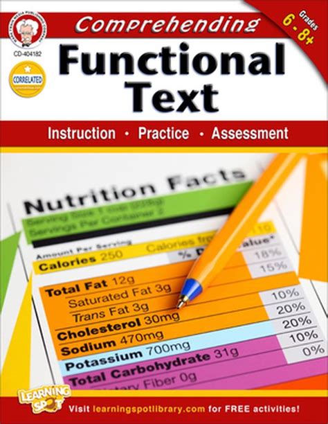 comprehending functional text grades 6 8 Reader