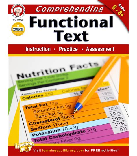 comprehending functional text grades 6 8 Reader