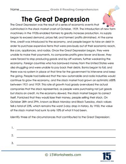 comprehension passages for 8th grade Doc
