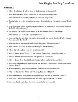comprehension questions for mockingjay Reader