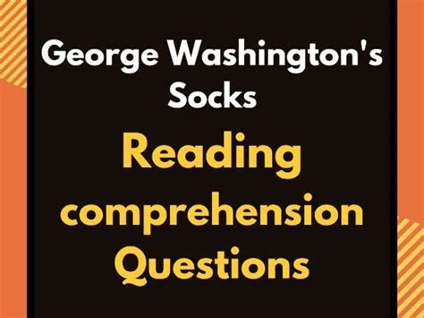 comprehension test for george washington socks PDF