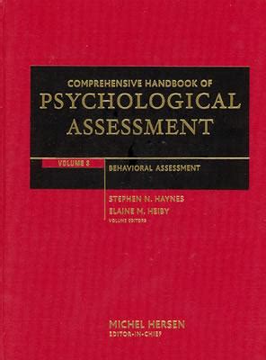 comprehensive handbook of psychological assessment behavioral assessment volume 3 PDF