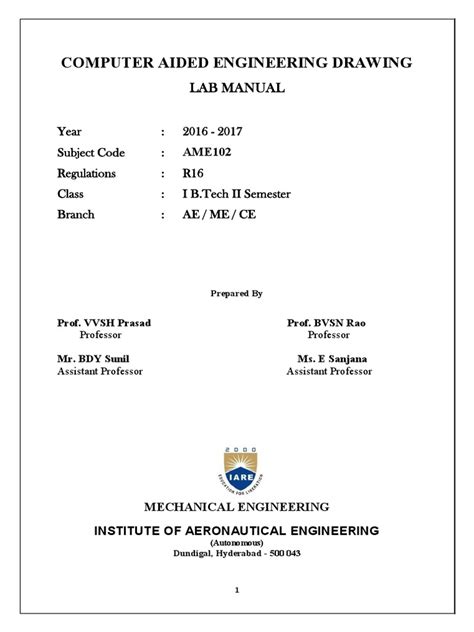 computer aided electrical engineering drawing lab manual PDF